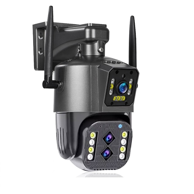  4mpx2 4k ip κάμερα εξωτερικού χώρου wifi ptz με τρεις φακούς διπλές οθόνες 10x οπτικό ζουμ αυτόματη παρακολούθηση αδιάβροχη ασφάλεια cctv ip cam 2k