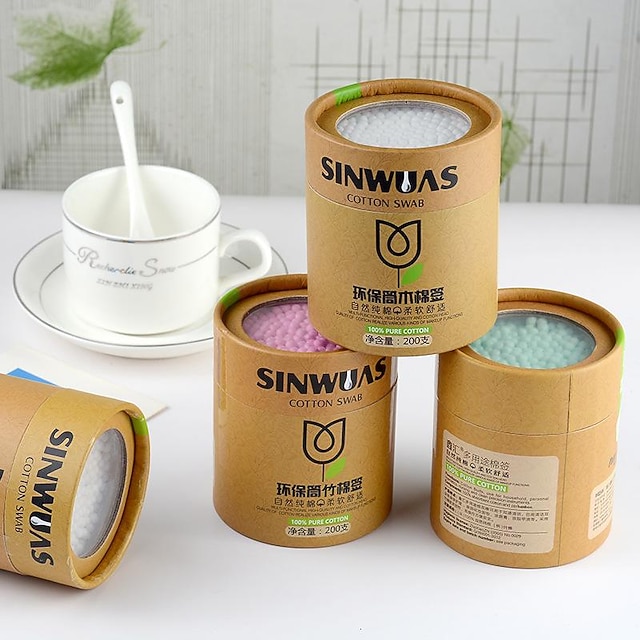 200pcs Swab Wooden Stick Cotton Swab Cotton Swab Cotton Ball Stick