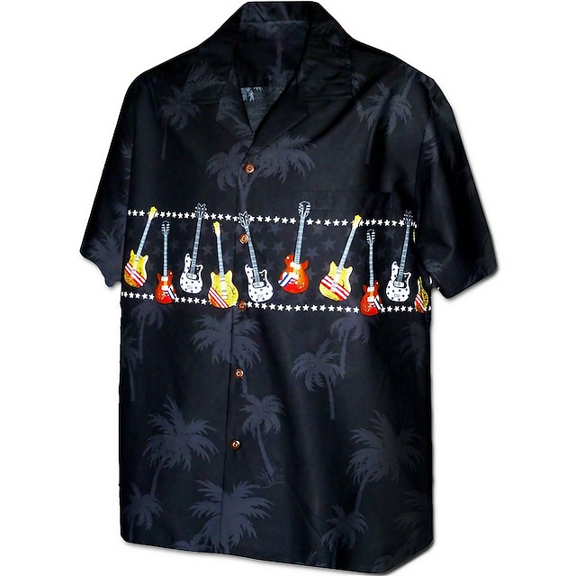  Men's Plus Size Summer Hawaiian Shirt Big and Tall Graphic Prints Turndown Button Short Sleeve Spring & Summer Tropical Fashion Hawaiian Outdoor Street Tops