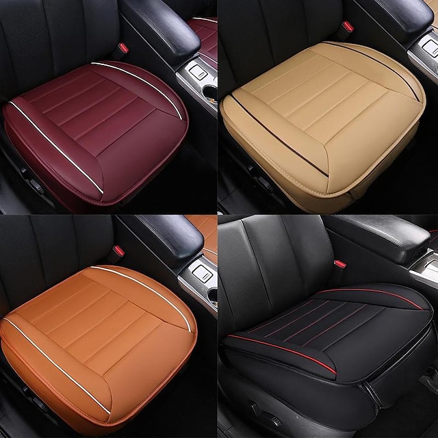  Non-slip PU Leather Car Seat Covers Breathable Car Front Seat Cushion Universal Car Interior Accessories 1PCs