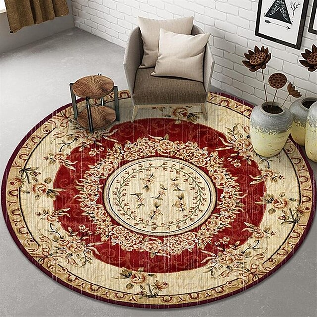 Persian Carpet Area Rug Swivel Chair Hanging Basket Round Rug Ethnic