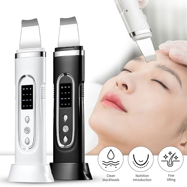  Ultrasonic Skin Scrubber Electric Facial Cleansing Pore Deep Cleaner Acne Blackhead Remover Peeling Shovel Device Beauty Machine