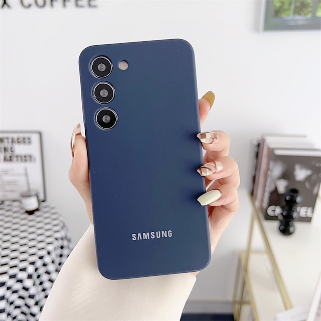  telefon Etui Til Samsung Galaxy S23 Ultra Plus Silikone etui Helkropsbeskyttelse Støvsikker Fire hjørner modstand mod fald Ensfarvet TPU