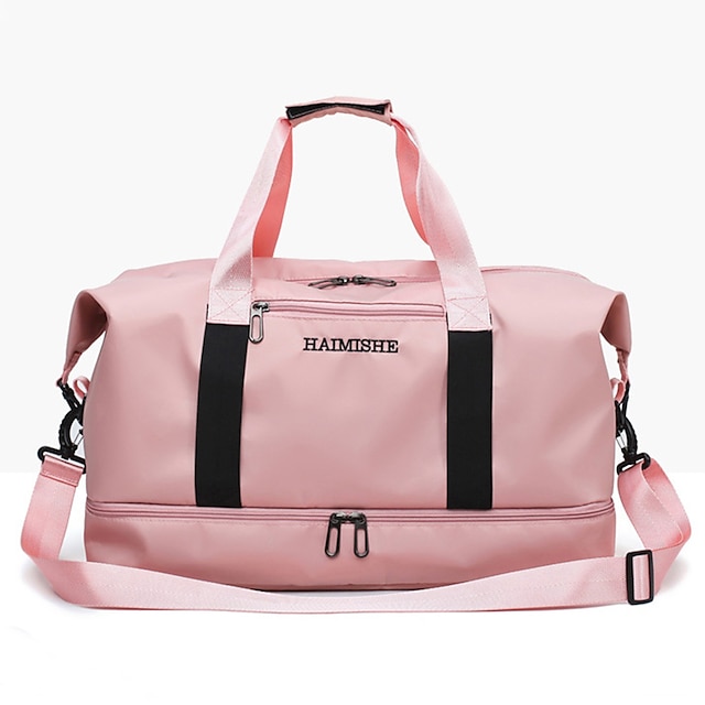  Men's Women's Unisex Handbag Crossbody Bag Shoulder Bag Gym Bag Duffle Bag Polyester Oxford Cloth Outdoor Daily Holiday Zipper Large Capacity Waterproof Durable Solid Color Black Pink Red