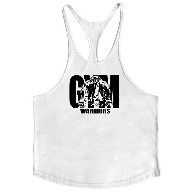 Men's Graphic Letter Tank Top Vest Top Undershirt Racer Back Tank Top ...