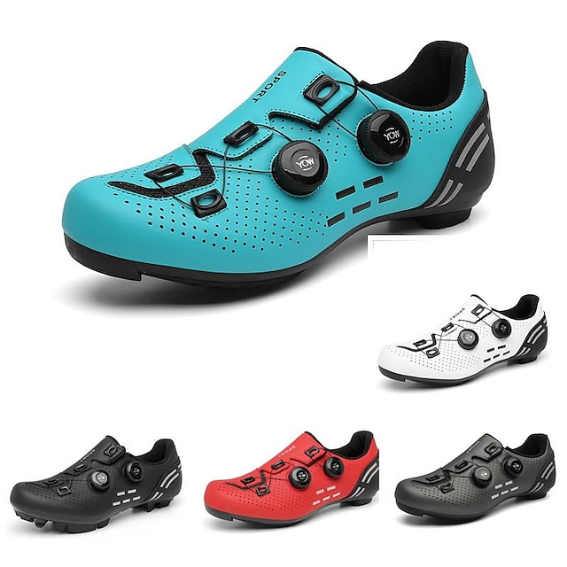  Adults Mountaineer Shoes Road Bike Shoes Cycling Shoes Anti-Slip Cushioning Breathable Mountain Bike MTB Road Cycling Cycling / Bike T2021blue mountain lock shoes T2021black T2021light blue Men's