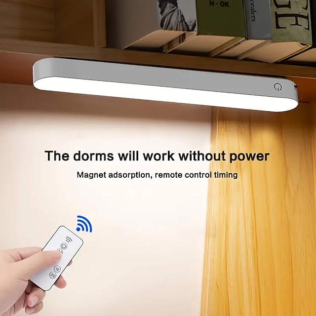  anturilamppu sisäkäyttöön kaukosäätimellä usb ladattava lamppu kolmivaihteinen himmentävä asuntolavalo työhuoneen lukuvalo toimiston tietokonekaappi makuuhuoneen yöpöytälamppu