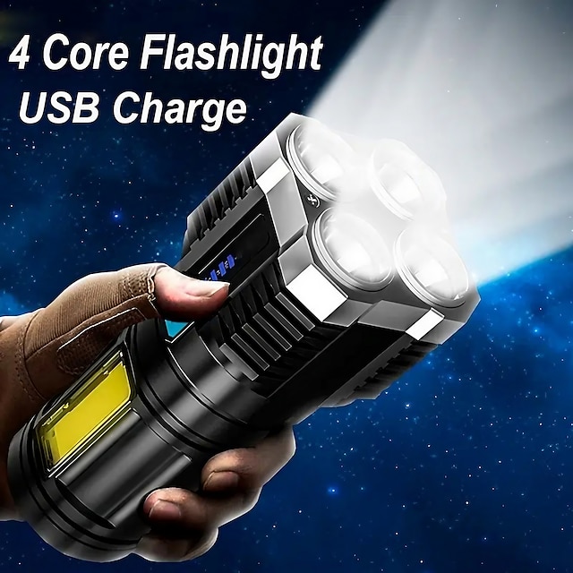  lanterna led multifuncional ajuste de brilho de 4 modos para uso de emergência ao ar livre
