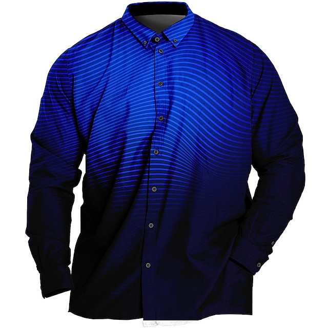  Bărbați Mărime Plus Cămașă Mare si inalt Imprimeu Grafic Răsfrânt Imprimeu Manșon Lung Primavara vara Sport Modă Șic Stradă Designer În aer liber Stradă Topuri