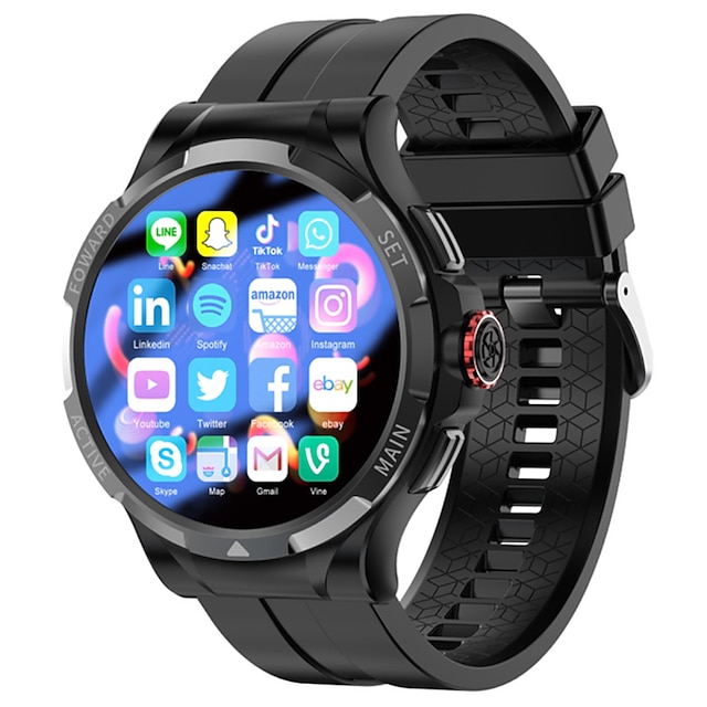  iMosi V10 Montre intelligente 1.43 pouce Smartwatch Montre Connectée 4G Podomètre Rappel d'Appel Moniteur d'Activité Compatible avec Téléphone intelligent Hommes Imperméable Longue Veille Mode