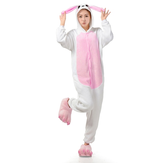  Per adulto Pigiama Kigurumi Pigiami e camicie da notte Coniglietto Personaggio Pigiama a pagliaccetto Costume divertente Flanella Cosplay Per Uomini e donne Carnevale Pigiama a fantasia animaletto