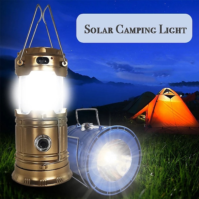  luce di campeggio solare esterna 6led portatile luce della tenda da campeggio principale illuminazione della torcia elettrica per le attività all'aperto festa di campeggio escursioni uragano uragano