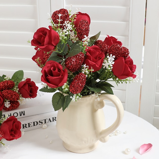 Artificial Flower Styrofoam Traditional Bouquet Tabletop Flower Bouquet