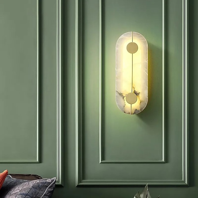  led wandlamp marmer, eigentijdse wandmontage indoor led wandkandelaar, wandlampen armatuur voor slaapkamer woonkamer