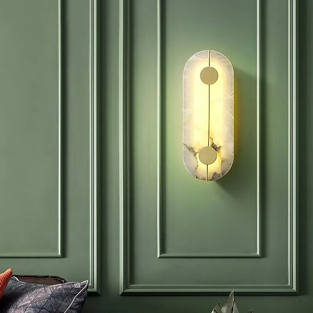 Led Wall Light Marble Contemporary Wall Mount Indoor Led Wall Sconce Wall Lamps Fixture For 