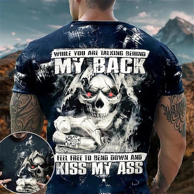 Men's Crewneck Skull Graphic T-Shirt main image 0