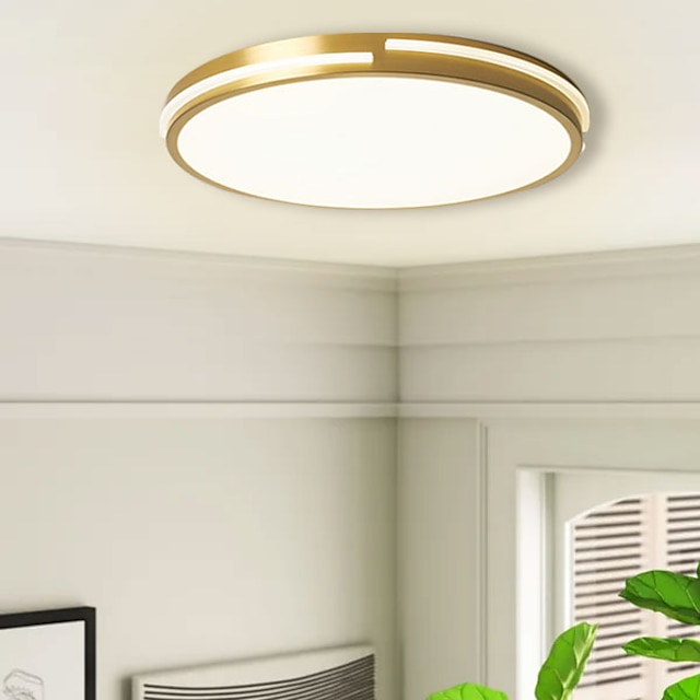  plafonnier led cercle rond design 50 cm luminaires encastrés cuivre pour salon 110-240v