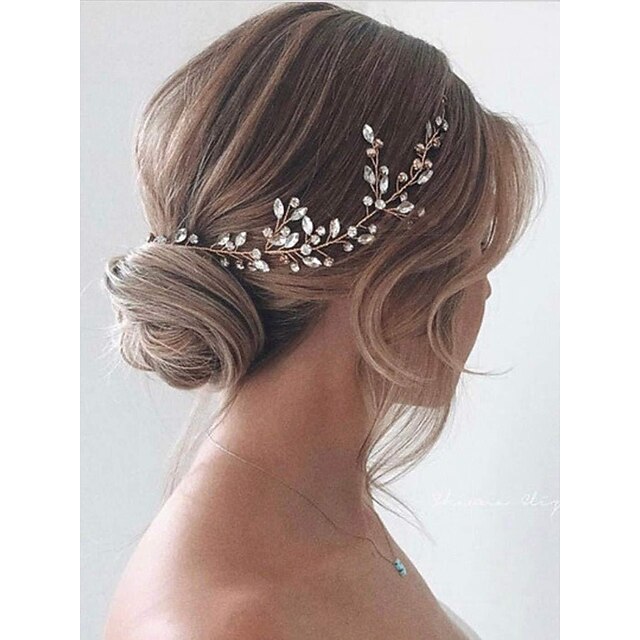 Bride Wedding Headband Rhinestone Bridal Bridesmaid Hair Clips