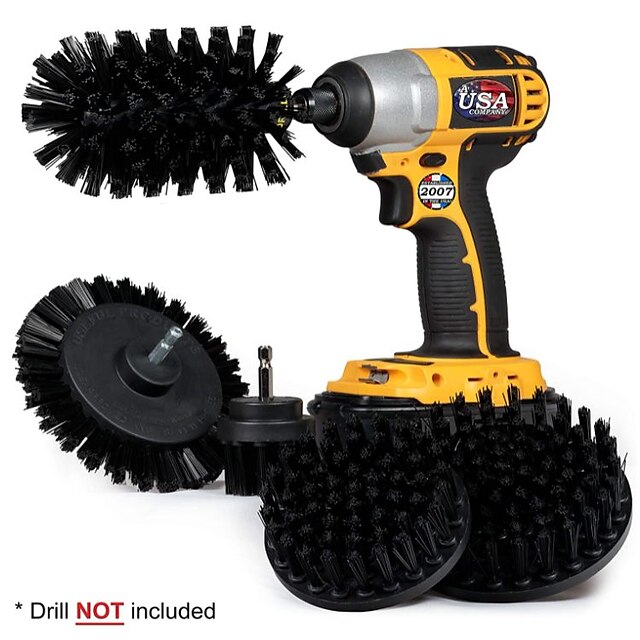 5pack Drill Brush Power Scrubber Cleaning Brush Extended Long Attachment Set All Purpose Drill 3118