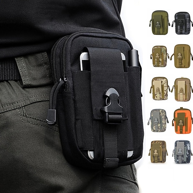  Waist Bag Edc Bag Men Running Phone Holder Case Camo Hunting Survival Tool Pouch Outdoor Sports Hiking Cycling