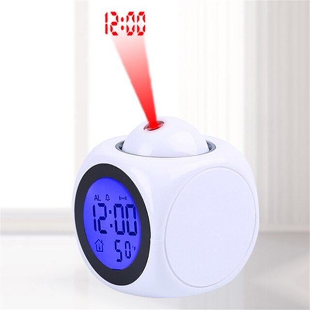 Digital Projection Alarm Clock Home Multifunction Voice Talking Alarm