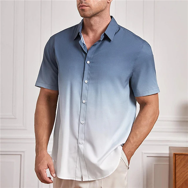 Men's Plus Size Summer Hawaiian Shirt Big and Tall Graphic Prints Turndown Print Short Sleeve Spring & Summer Tropical Fashion Hawaiian Outdoor Street Tops4