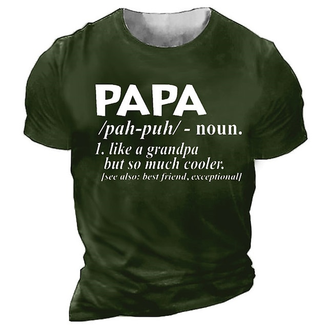  Bărbați Grafic Scrisă Tricou Tricouri Tricou Papa Manșon scurt Tricou Tipărire 3D Stil Nautic Cămașă Epocă Modă Designer În aer liber Casual Zilnic Negru Bleumarin Trifoi Primavara vara Îmbrăcăminte