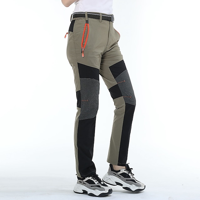  Dame Trekkingbukser Patchwork Sommer Udendørs Regulær Bærbar Åndbart Foldbar Letvægt Underdele Fuld længde Mørkegrå militærgrøn Elastin Campering & Vandring Jagt Fiskeri S M L XL XXL
