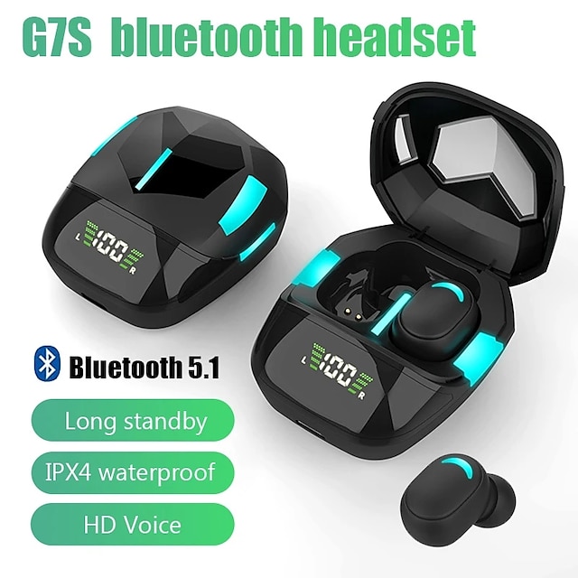  TWS G7S Wireless Bluetooth Earphone Headset LED Screen Gaming Headset Waterproof Noise Reduction With Microphone