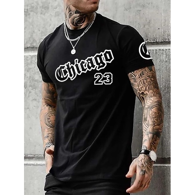 Men S T Shirt Tee Tee Graphic Color Block Crew Neck Clothing Apparel 3D   Yacmws1677571228403 