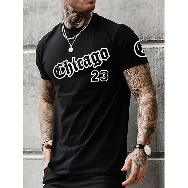 Hombre Camiseta Tee Cuello Barco Graphic Bloque De Color Ropa Impresión 3d Exterior Casual 4623