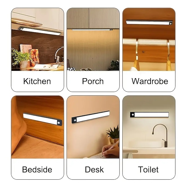 LED Night Lights Motion Sensor USB Rechargeable Ultra Thin Kitchen   Ybtfww1676878479140 