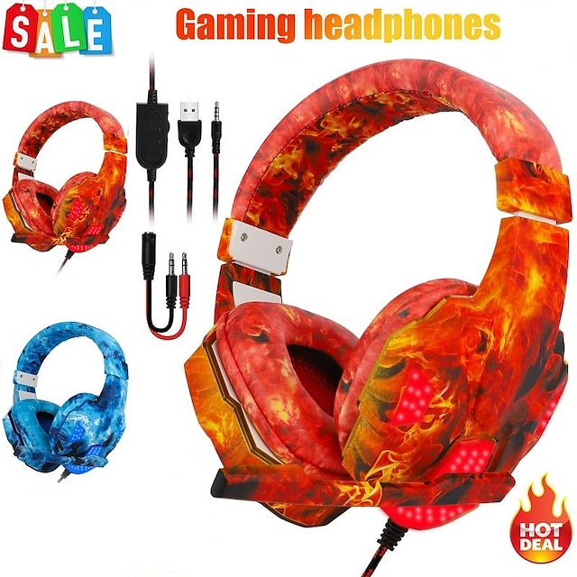  sy830 Gaming Headset Over Ear USB 3.5mm Audio Jack PS4 PS5 XBOX Ergonomic Design HIFI for Apple Samsung Huawei Xiaomi MI  PC Computer Gaming
