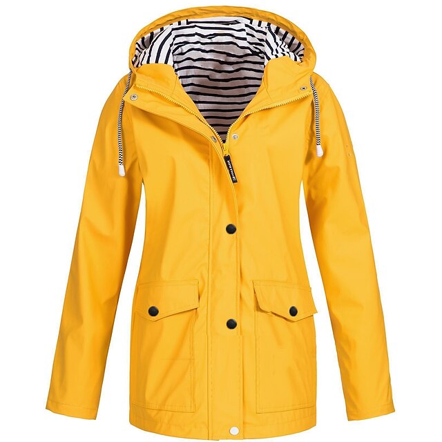 Women's Rain Jacket Hiking Raincoat Waterproof Jacket Outdoor Windproof Quick Dry Lightweight
