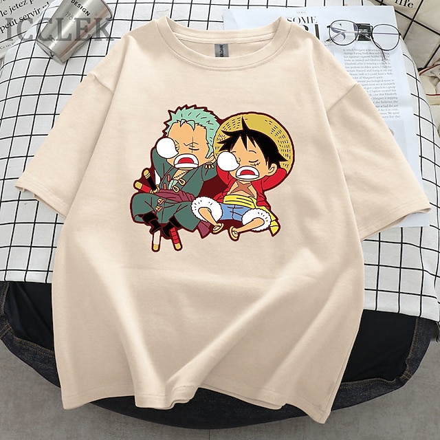  One Piece Opice D. Luffy Roronoa Zoro Trička Tisk Klasika Pouliční styl Pro Pro páry Pánské Dámské Dospělé Horká ražba Běžné / Denní