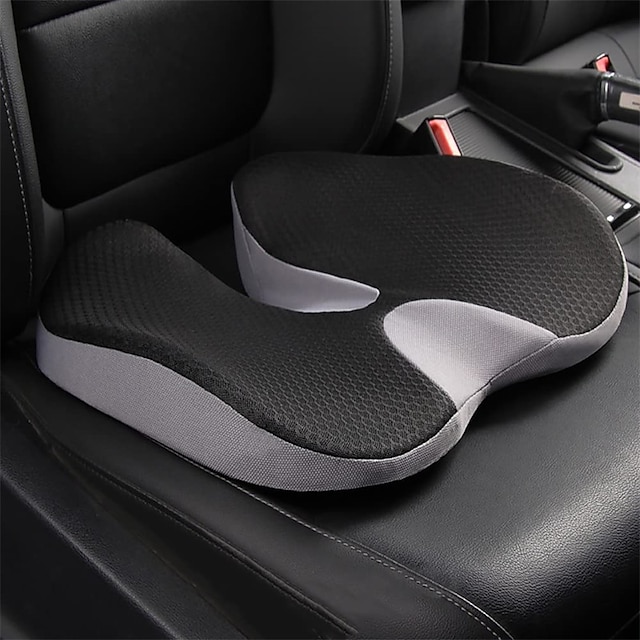  StarFire Car Seat Cushion - Larger Size Memory Foam Coccyx Seat Cushion to Improve Driving View and Increased Comfort - Sciatica & Lower Back Pain Relief - Seat Cushion for Truck Office Chair
