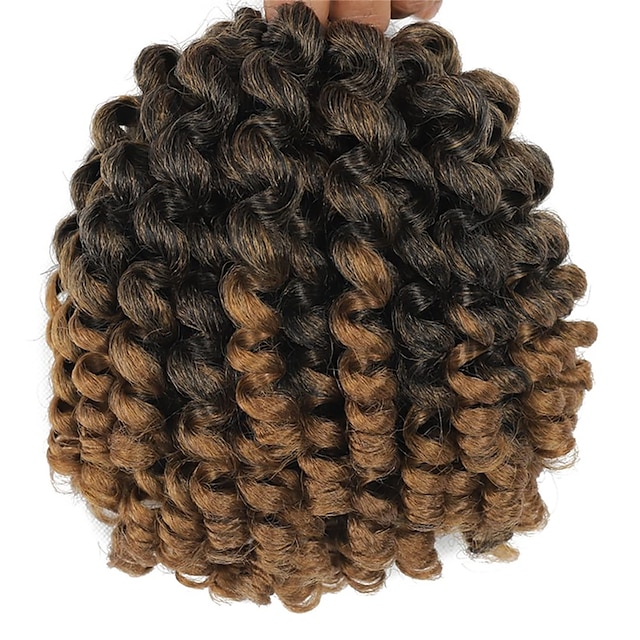 Wand Curl Crochet Braids Hair 8 Inch Jamaican Wand Curl Ombre Crochet ...