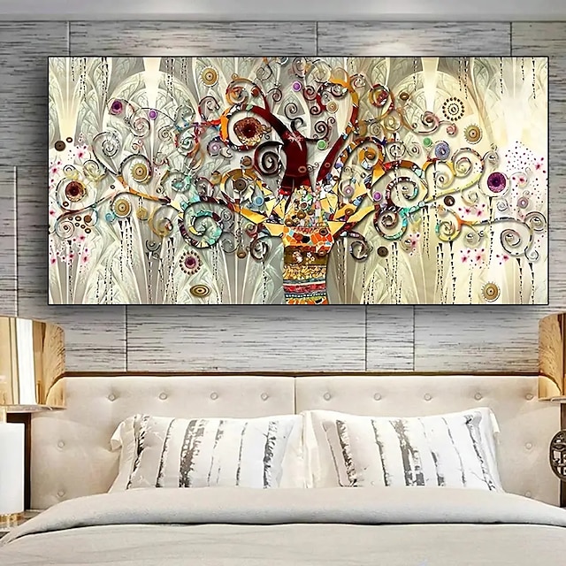  1pc Baum des Lebens von Gustav Klimt Landschaft Wandkunst Leinwand skandinavische Poster und Drucke moderne Wandkunst Bild für Wohnzimmer kein Rahmen