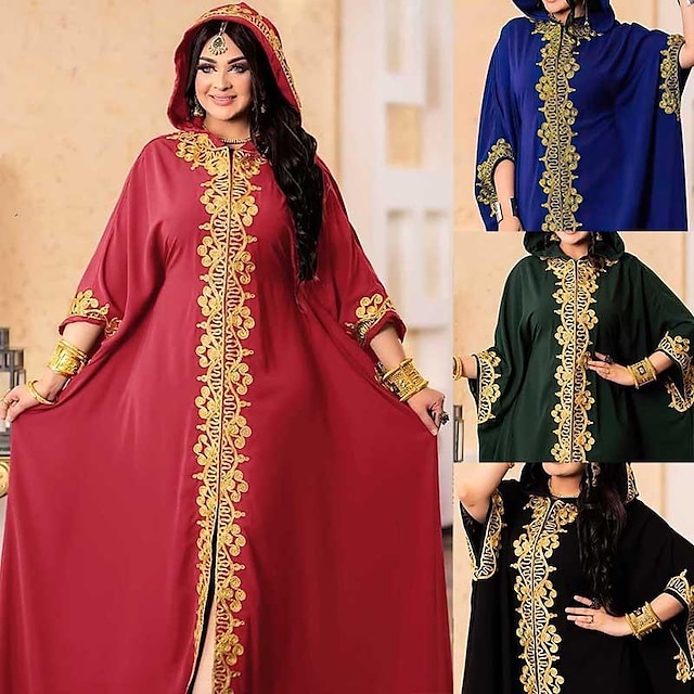  Γυναικεία Φορέματα Αμπάγια Θρησκευτικό Σαουδική Αραβική αραβικός μουσουλμάνος Ραμαζάνι Ενήλικες Φόρεμα