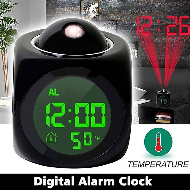 Digital Projection Alarm Clock Home Multifunction Voice Talking Alarm