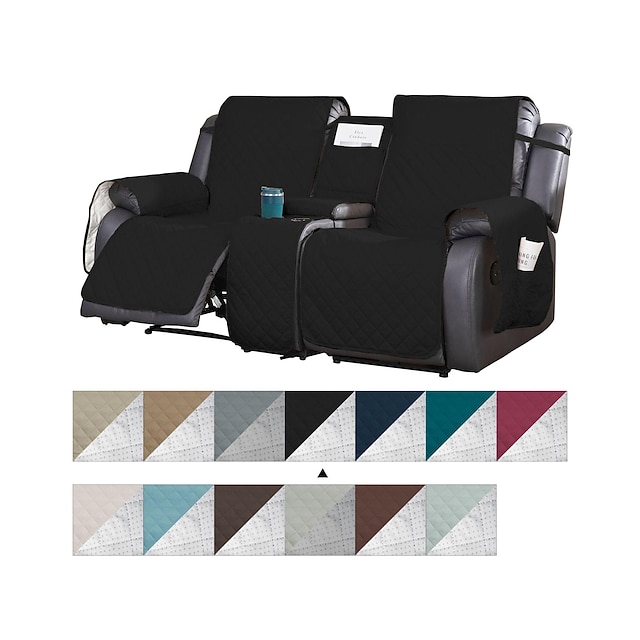 Loveseat Recliner Cover with Console, NonSlip Pet Cover for Dual