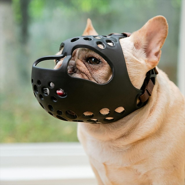  新しいタイプの犬の柔らかいゴム製の口カバー抗咬傷と反乱食犬マスク方法バケツ短い口抗樹皮マスク ペット用品