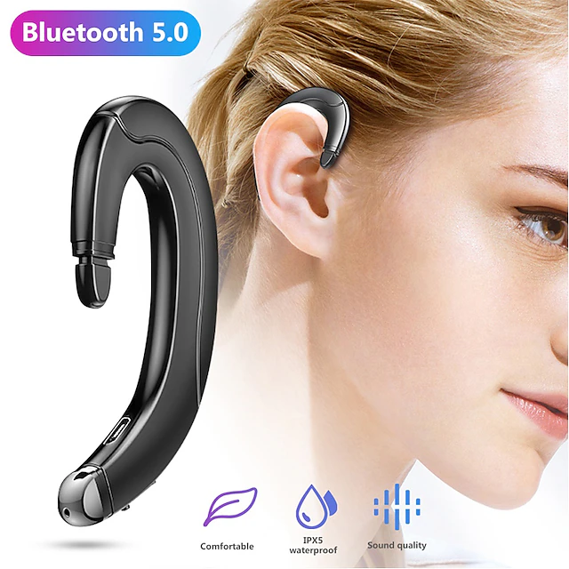 F8 Bone Conduction Ear Hook Earphone Bluetooth 5.0 HIFI Stereo Wireless Headphone With Mic Waterproof Sports Earbuds For Xiaom 8