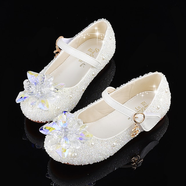  Girls' Flats Dress Shoes Cosplay Lolita Lolita Flower Girl Shoes Rubber Glitter Portable Shock Absorption High Elasticity Princess Shoes Big Kids(7years +) Little Kids(4-7ys) Party Daily Evening Party