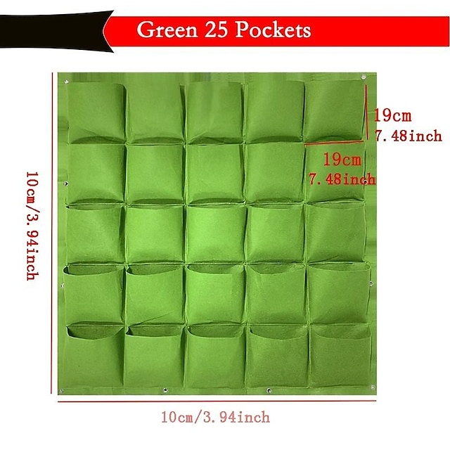 Vertical Hanging Wall Growing Bag Green Planting Bags Gardening   Zyjesp1677579299520 