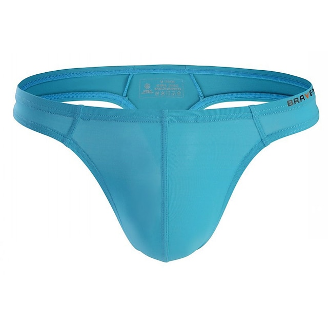 Men's Swimwear Swim Briefs Swim Thong Elastic Waist Plain Breathable ...