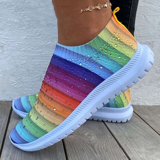 Women's Sneakers Plus Size Platform Sneakers Outdoor Halloween Daily Flat Heel Round Toe