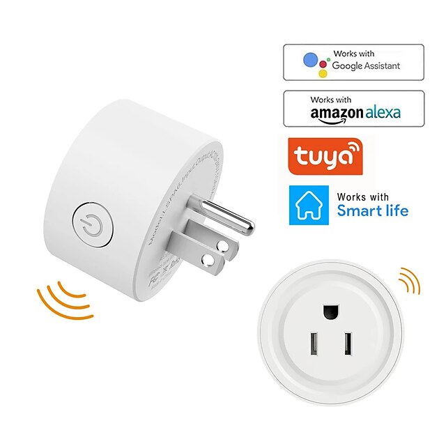  tuya wifi smart plug funktioniert mit alexa google zur sprachsteuerung mini smart outlet plug mit timer-funktion kein hub erforderlich