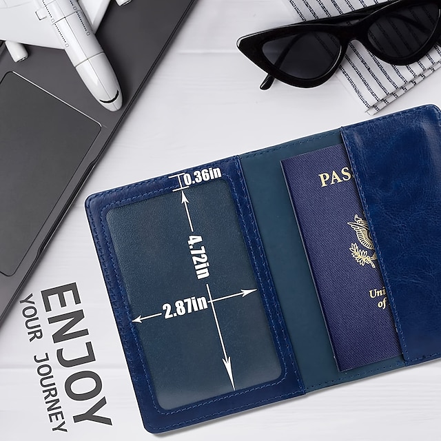 1Pc Passport Holder Travel Bag Passport And Vaccine Card Holder Combo Slim Travel Accessories