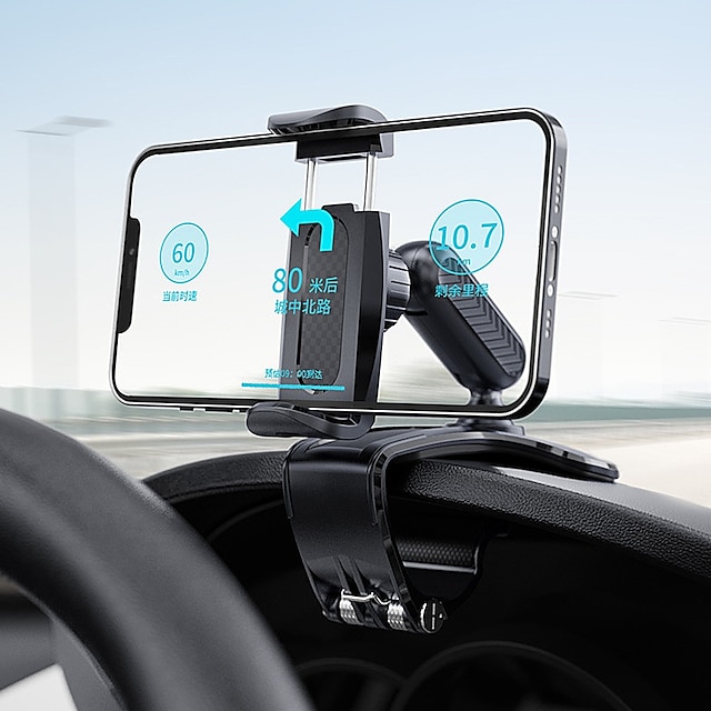  universal bil instrumentbræt telefonholder auto mobiltelefon montering gps beslag justerbar 360 mobiltelefon holder holder til biltilbehør